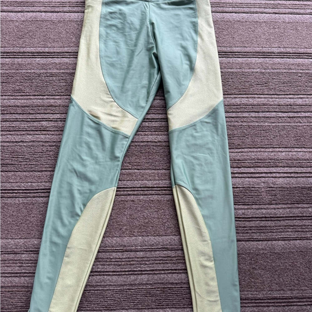 Bombshell Sportswear Mint and Beige Leggings